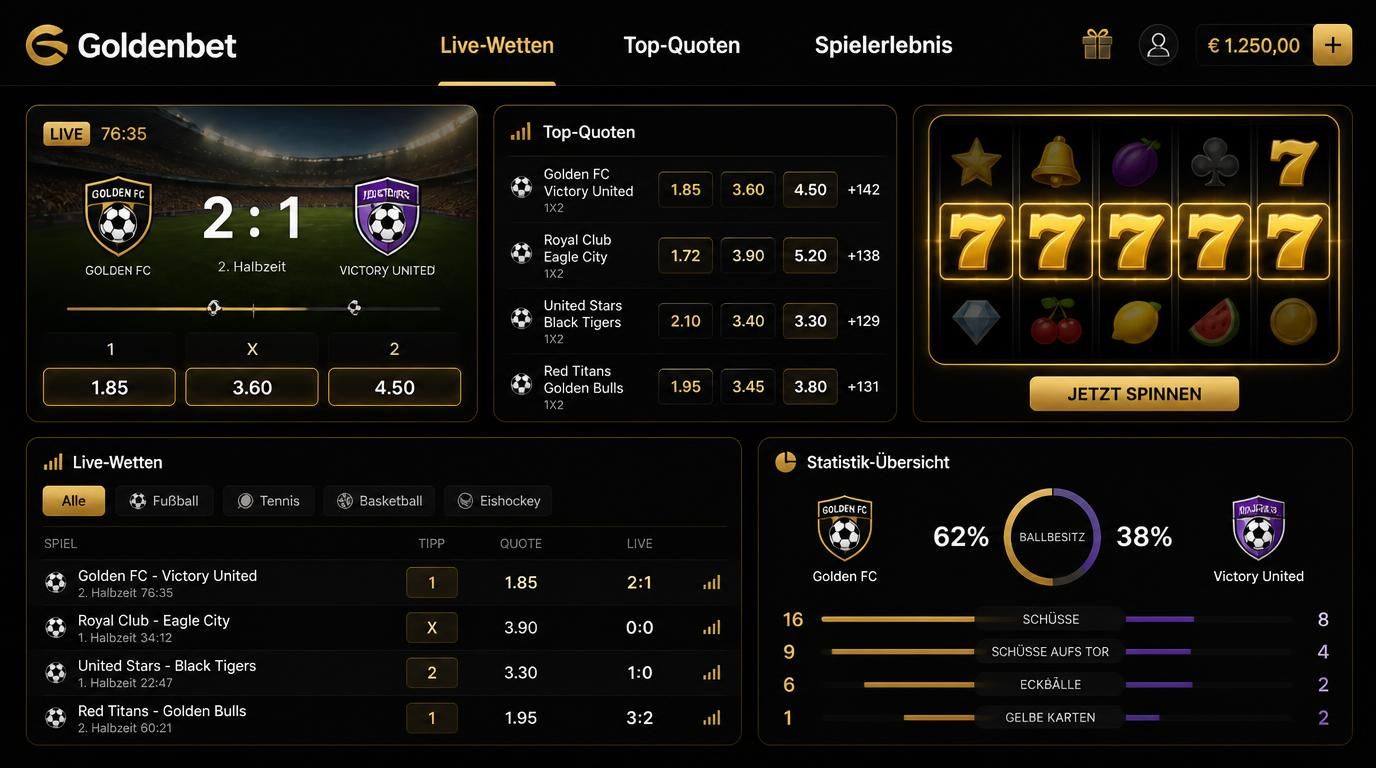 Ein Interface, das Fußball, Quoten und Slot-Feeling vereint.